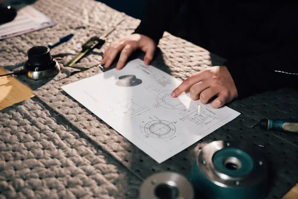 Technical drawing of pump part